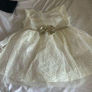 Jona Michelle White & Gold Sequin Dress - 2T